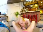 Nasty teen masturbates snatch and gets licked and nailed in p