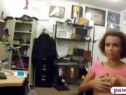 Curly hair ghetto gives head and pounded by pawn man