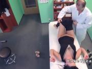 Doctor looks pussy to dark haired patient