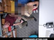 Cute Teen Shoplifter Fucked By Officer In Front Of Boyfriend