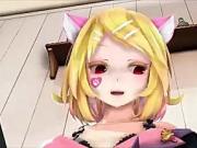 3D Blonde Animated Cat Girl Best Hentai sex