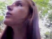 Cute Camgirl Masturbating Outside by a Creek