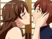 Hentai beauty getting pussy wet at a romantic dinner