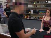 Tall babe sucks cock in the pawnshop