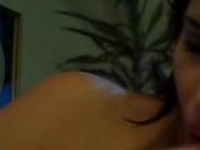 Young Brunette Rides A Cock On The Sofa