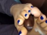 footjob.sexdo.in - Royal Blue Nails Footjob