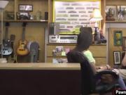 A sexy brunette fucked in the office