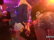 Sexy teenies get totally crazy and nude at hardcore party