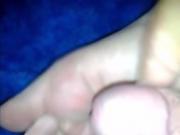 Cum on my own foot