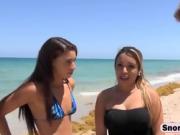 Esmi And Layla Picked Up On Beach Fuck Threesome