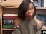 Hot teen ebony gets banged by Officers dick