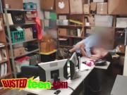 Naughty thief banged by horny guy