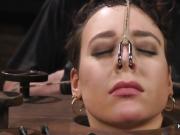 Brunette in suspension pussy rough fucked