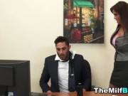 Fem chief traps guy jerking