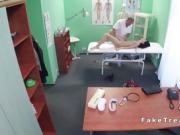 Slim patient bangs doctor in office