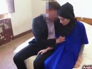 Arabian teen refugee fucked in hotel room for some extra cash