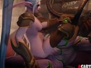 Warcraft pussy hammering and futanari sex