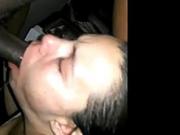 White Slut Gets throat fucked by bbc