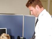 Hot Blonde Bitch Boss Demands More From Her Employee