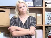 Young shoplifter blonde finds a way out of trouble