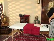 Pussylicked beauty tricked and seduced by horny masseur