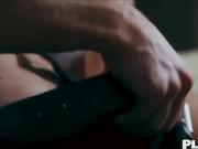 Hot brunette Russian teen rides a partners big cock