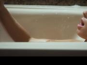 Washing her in the bathtub can ead to a hot blowjob