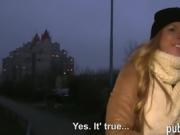 Cute amateur blonde Czech babe pursuaded to fuck for cash