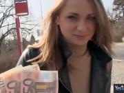 Pretty Czech babe gets pounded in public