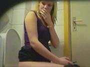 Blonde amateur teen toilet pussy ass hidden spy cam voyeur 5