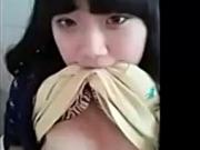 Sweet Asian Teen Shows Boobs & Bates On Toilet