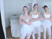 Teen ballerinas fuck by fake instructor