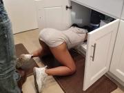Little Asian Stepsis Gets Stuck and Fucked