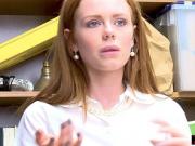 Redhead teen thief with big nipples fucks for freedom