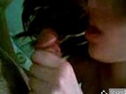 cute uzbek girl Nargiza giving blowjob