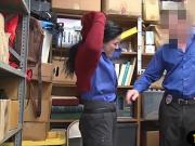Cute latina shoplifter gets fucked by a nasty mall cop