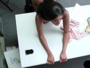 Pretty ebony shoplifter doggystyle pinish fuck by a cop
