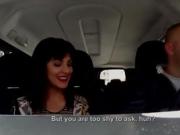 Hot Bella Beretta sucks a drivers cock