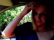 Beautiful babe Staci Carr wet pussy fucked in the car