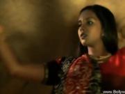 A Beautiful Indian Brunette Dance Gracefully