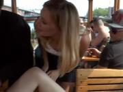 Redhead fucked on a tourists boat