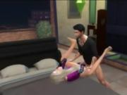 Sweet teen Cartoon Sex on a roof terrace