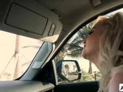 Lexi Lore sucks cock in the car and fucked doggystyle