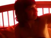 Brunette amateur filmed naked in bed for homemade movie