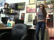 Sexy babe Naomi Alice ends up fucking in the office