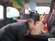 Gal in clown costume fucked by the driver for free fare