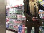 Blonde German Blowjob and Fuck at the Supermarket