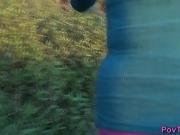 Pov teenage hiker flashes