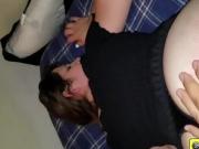Amateur Melissa sucks BBC in motel