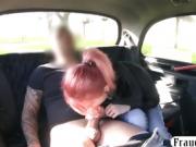 Small tits redhead passenger banged in the backseat